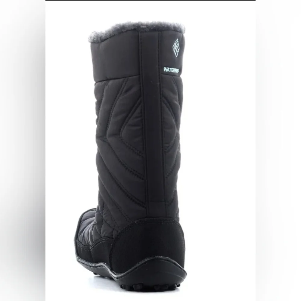 New Columbia Snow boots Minx Mid III Omni Heat  black Grey Girls 6 Women's 7 7.5